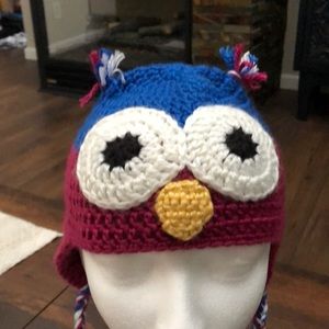 Crochet owl hat